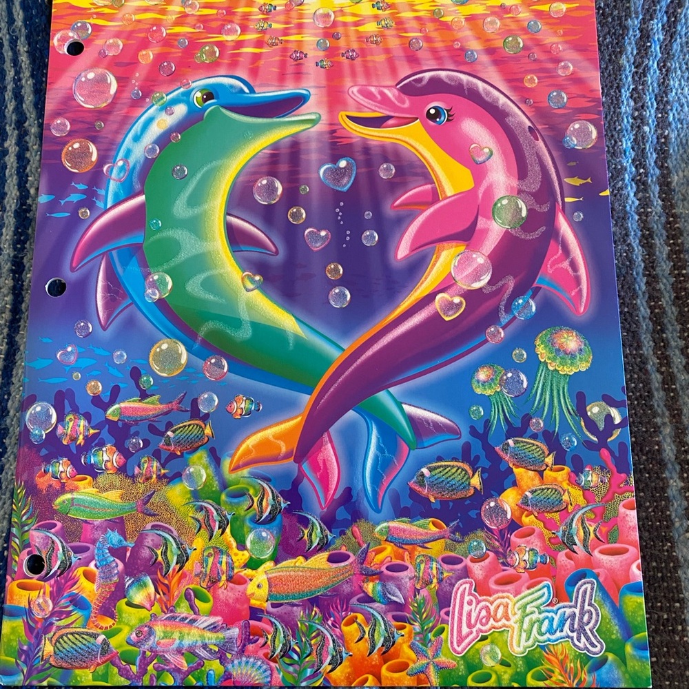 Lisa Frank 2 Pocket Portfolio Folder 3-Hole folders - Picture 8 of 8